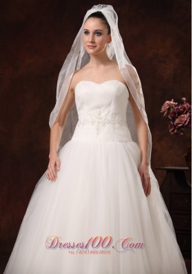 Beautiful White Organza Bridal Veils for Wedding