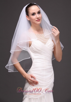 Wedding Veil 2013 Ribbon Edge two tiered