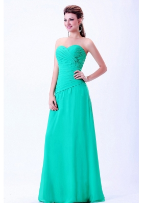 2013 Pleats Sweetheart Prom Dress Turquoise