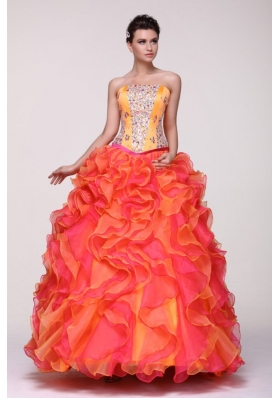 New Arrival Shimmering Strapless Two-tone Quinceanera Dresses