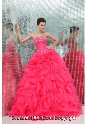 Fancy Diamonds and Ruffles Puffy Organza Sweet Sixteen Dresses