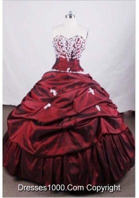 Beautiful Ball Gown Sweetheart Floor-length Quinceanera Dresses Appliques