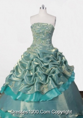 Exclusive Ball Gown StraplessFloor-length Quinceanera Dresses Appliques