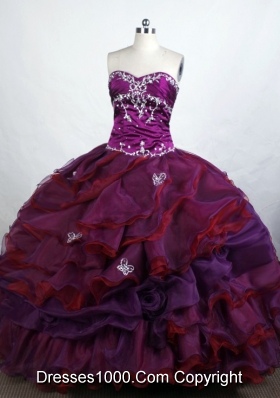 Beautiful Ball Gown Sweetheart-neck Floor-length Organza Quinceanera Dresses