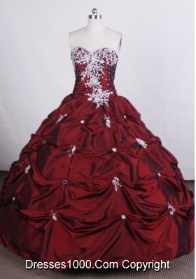 Beautiful Ball gown Sweetheart-neck Floor-length Quinceanera Dress