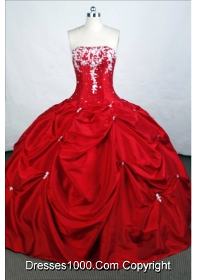 Elegant Ball Gown Strapless Floor-length Taffeta Quinceanera Dresses