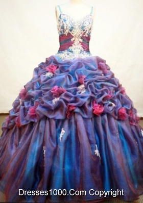 Exquisite Ball Gown Strap Floor-length Organza Quinceanera Dresses