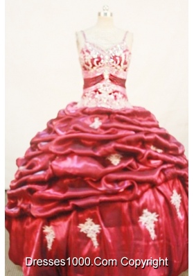 Gorgeous Ball Gown Strap Floor-length Quinceanera Dresses Appliques with Beading