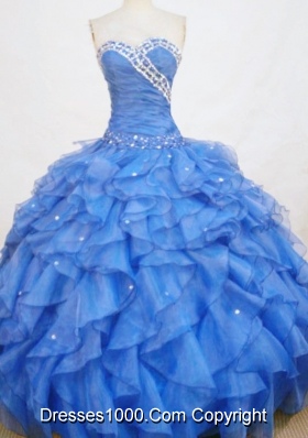 Romantic Ball Gown Sweetheart-neck Floor-length Beading Quinceanera Dresses