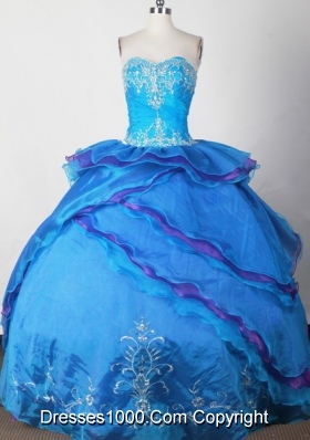 Exquisite Ball Gown Sweetheart Neck Floor-length Quinceanera Dress