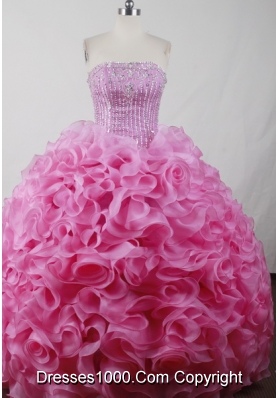 Perfect Ball Gown Strapless Floor-length Pink Quinceanera Dress Style