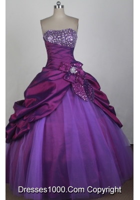 Classical Ball Gown Strapless Floor-length Quinceanera Dress