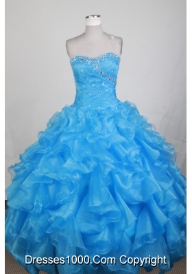 Exclusive Ball Gown Sweetheart Neck Floor-length Baby Blue Quinceanera Dress