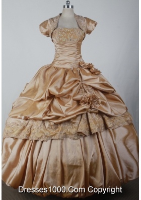 2012 Elegant Ball Gown Strapless Floor-length Qunceanera Dress