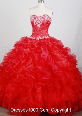 Classical Ball Gown Sweetheart Neck Floor-length Quinceanera Dress