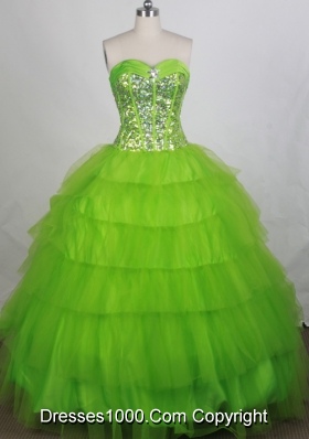 Discount Ball gown Sweetheart-neck Floor-length Quinceanera Dresses