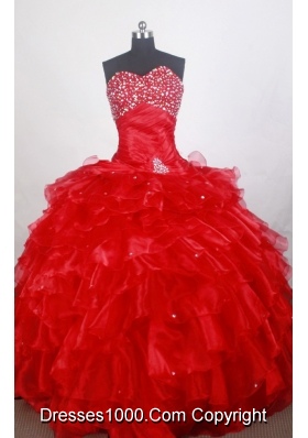 Romantic Ball Gown Sweetheart Neck Floor-length Quinceanera Dress