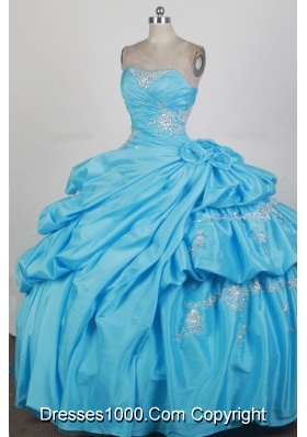 2012 Exquisite Ball Gown Strapless Floor-Length Quinceanera Dress