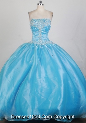 2012 Exquisite Ball Gown Strapless Floor-Length Quinceanera Dresses