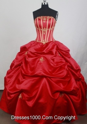 2012 Popular Ball Gown Strapless Floor-Length Quinceanera Dress