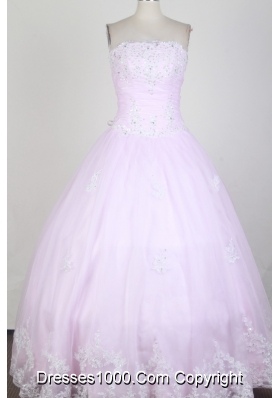 Classical Ball Gown Strapless Floor-length Quinceanera Dress