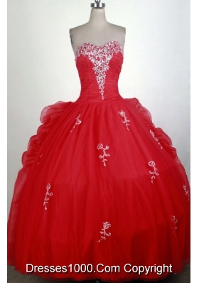 Classical Ball Gown Sweetheart Floor-length Quinceanera Dress