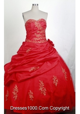 Modest Ball Gown Sweetheart Floor-length Quinceanera Dress