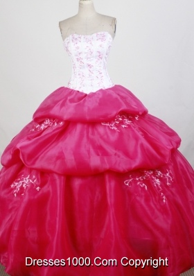 Perfect Ball Gown Strapless Floor-length Quinceanera Dress