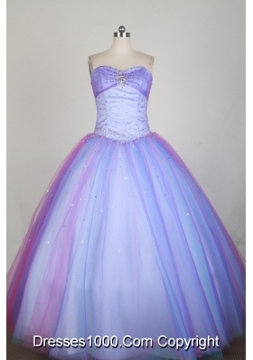 Popular Ball Gown Strapless Floor-length Lilac Quinceanera Dress