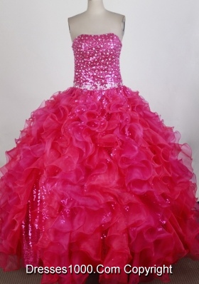 Exquisite Ball Gown Strapless Floor-length Quinceanera Dress