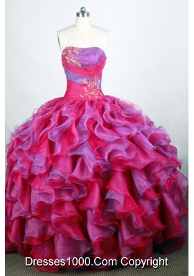 Popular Ball Gown Strapless Floor-length Quinceanera Dress