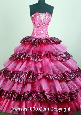 Pretty Ball Gown Strapless Floor-length Quinceanera Dress