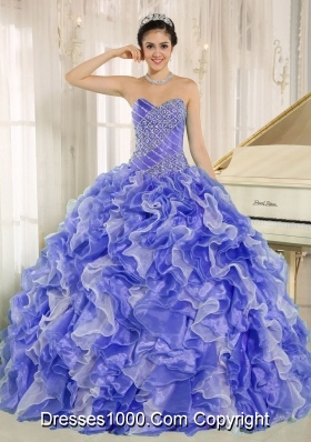 2013 Sweetheart Quinceanera Dress with Beading and Ruffles
