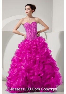 Pretty Princess Sweetheart Long Quinceanera Dresses with Beading