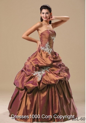 Beautiful 2014 Princess Appliques Quinceanera Dresses