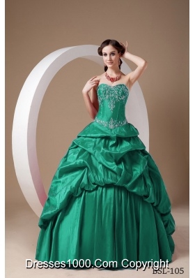 Princess Sweetheart Sweet 16 Dresses with Appliques and Pick-ups
