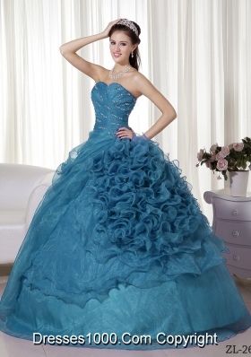 New Style Puffy Sweetheart Quinceanera Gowns with Beading and Ruching