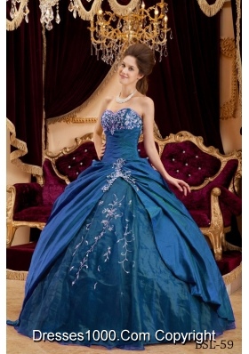 Cheap Sweetheart Appliques Ball Gown Long Quinceanera Gowns