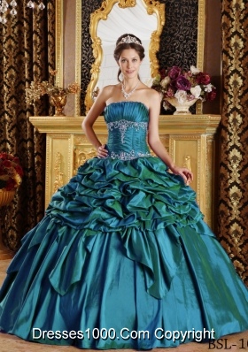 New Ball Gown Strapless Pick-ups Quinceanera Dresses for Military Ball