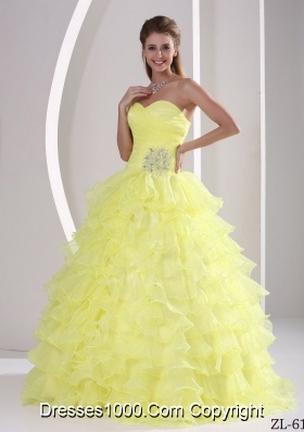 Sweetheart Appliques and Ruffles Quinceaners Gowns For Military Ball