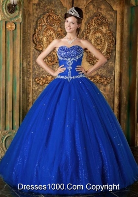 2014 Pretty Royal Quinceanera Dress Princess Sweetheart with Beading