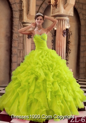 neon green quinceanera dresses