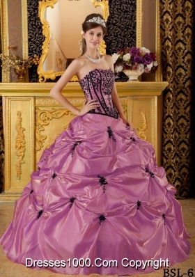 Discount Strapless Sweet 16 Dresses with Black Appliques