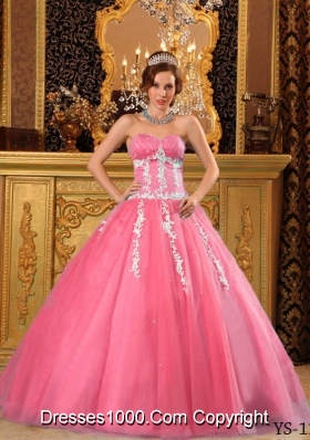 Popular Princess Sweetheart Sweet 16 Dresses with Appliques