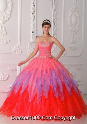 Puffy Sweetheart Beading and Ruching Quinceanera Dresses for 2014