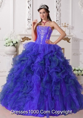 Sweetheart Sweet 16 Dresses with Organza Ruffles and Embroidery