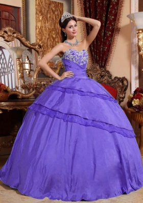 Informal Ball Gown Sweetheart Appliques Dresses For a Quince