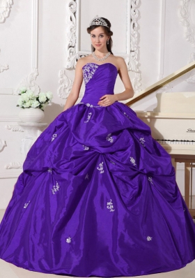 Purple Sweetheart Beading 2014 New Pick-ups Quinceanera Dress