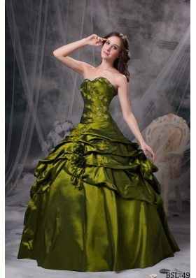 Discount Sweetheart Pick-ups Quincianera Dresses with Appliques