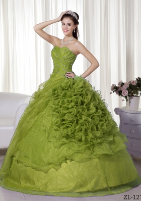 Sweetheart Quinceanera Dresses Gowns with Beading and Ruffles